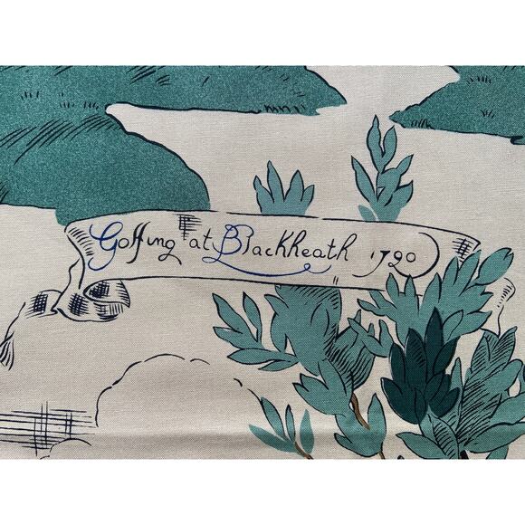 Pierre Frey - Paris "Partie Royale" fabric golf vintage swatch 27” x 35” - Picture 2 of 6